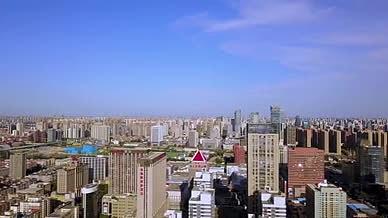 河北省石家庄航拍城市天际线空镜头视频的预览图